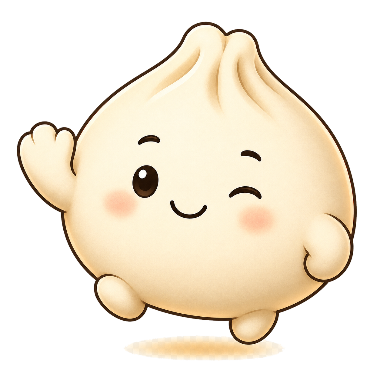bao 包子吉祥物正在挥手